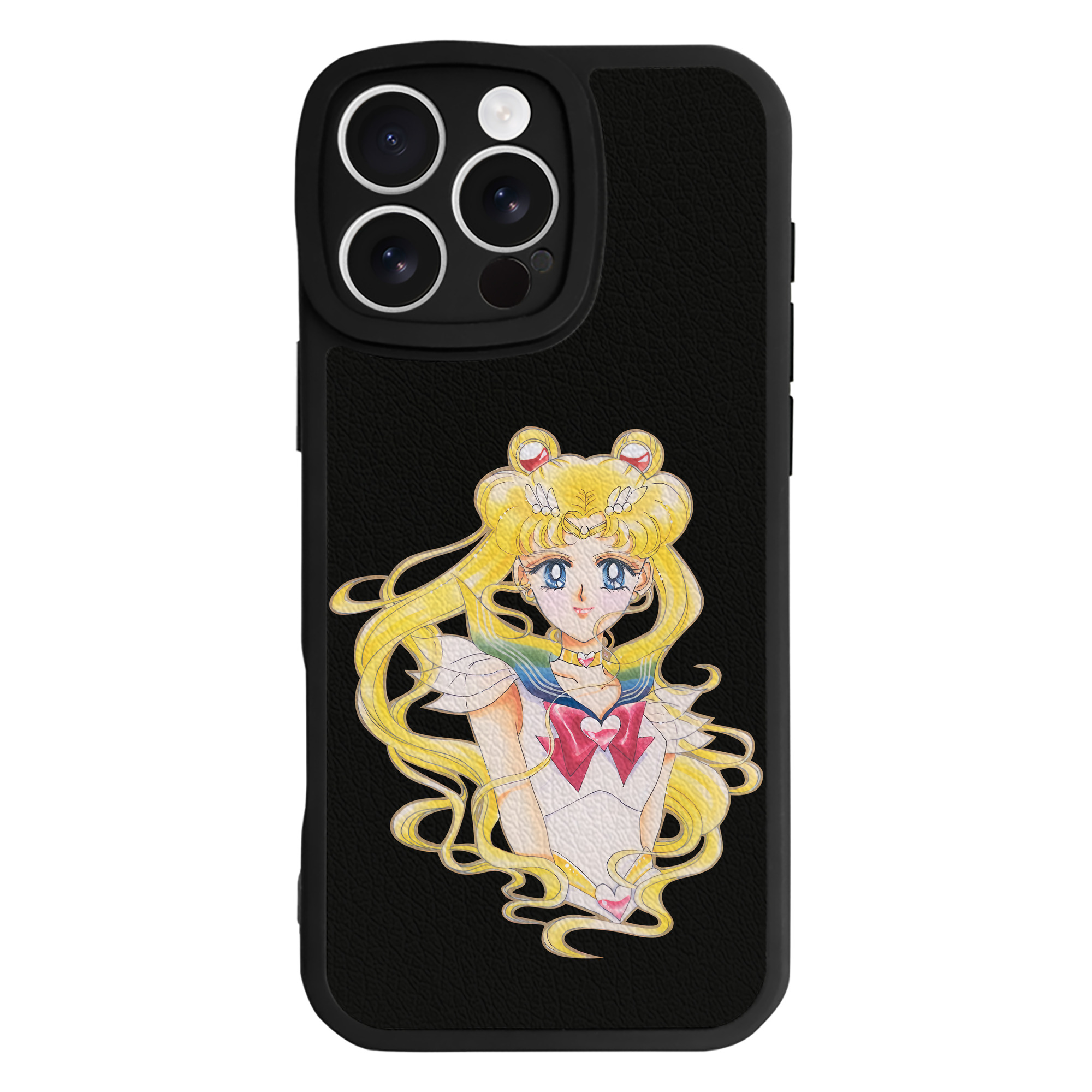 （画像用） 美少女戦士セーラームーン 月野 うさぎ つきの うさぎ Sailor Moon Tsukino Usagi 【iPhone 16シリーズ対応】シリコンスマホケース（レザー調） 材質：シリコン